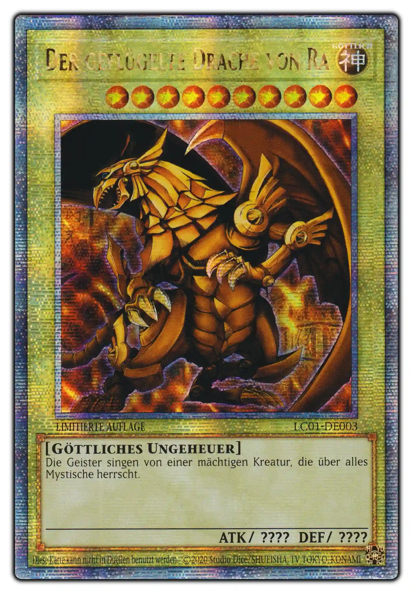 LC01-DE003 Der geflügelte Drache von Ra Quarter Century Secret Rare