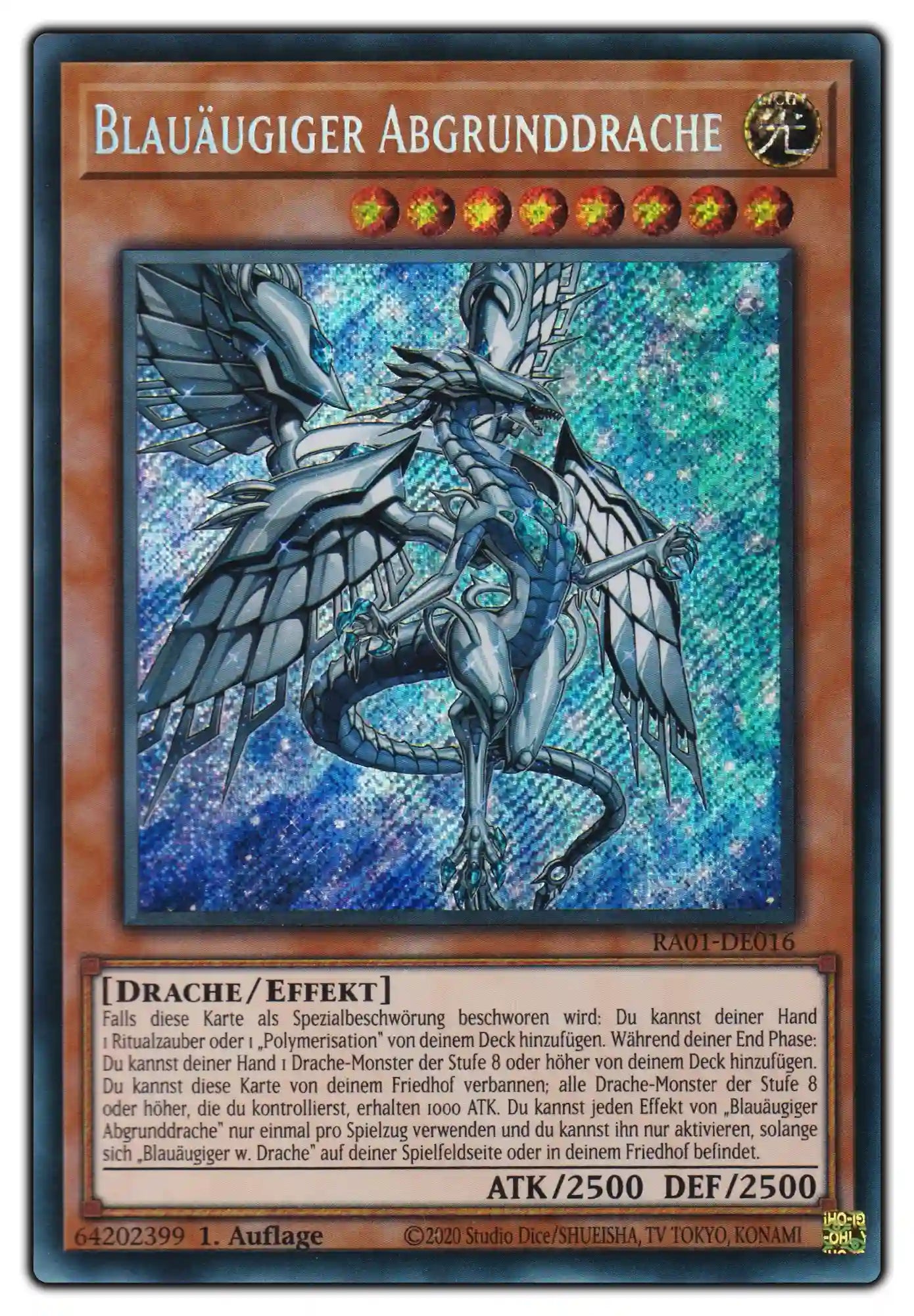 RA01-DE016 Blauäugiger Abgrunddrache Secret Rare