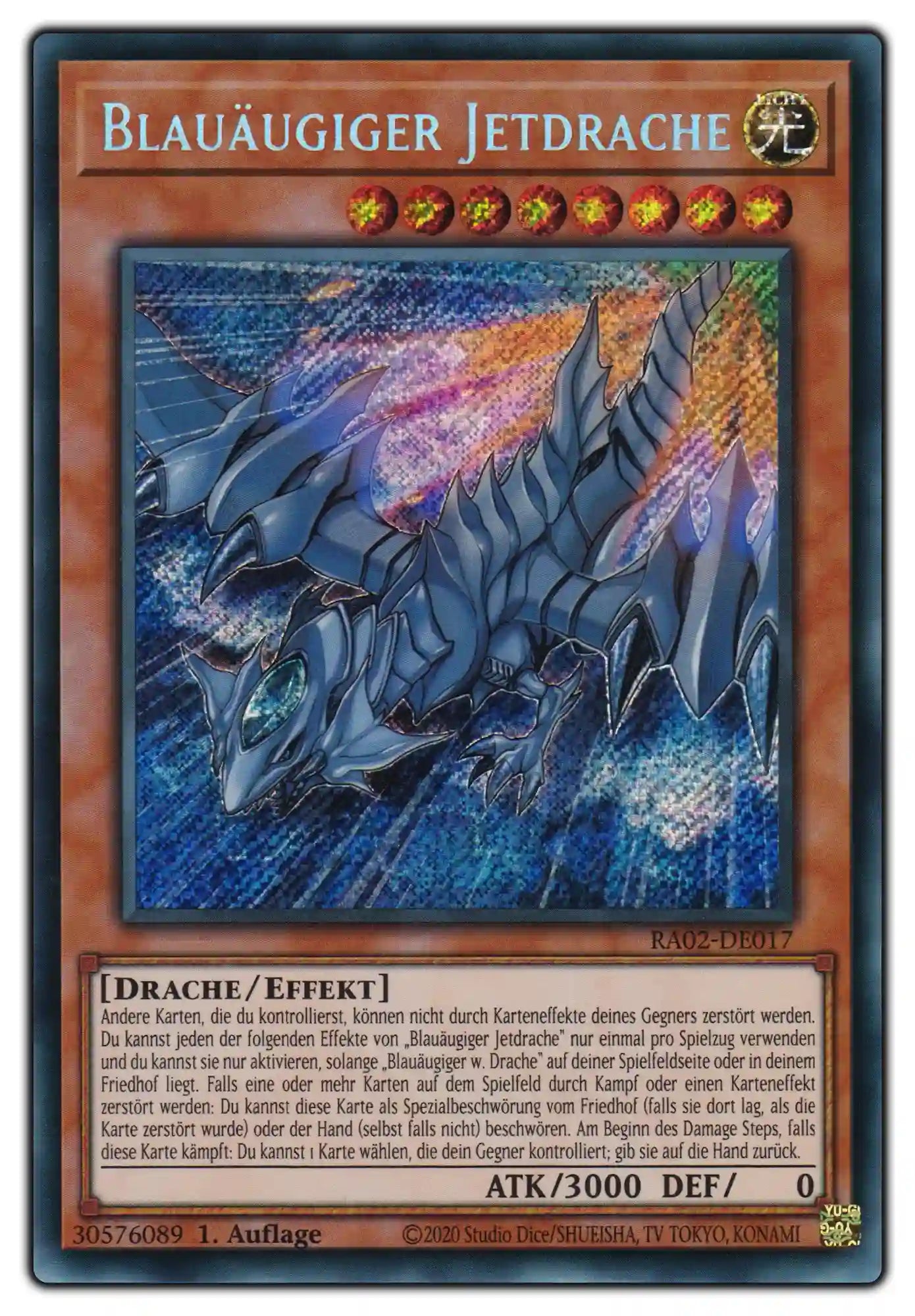 RA02-DE017 Blauäugiger Jetdrache Secret Rare