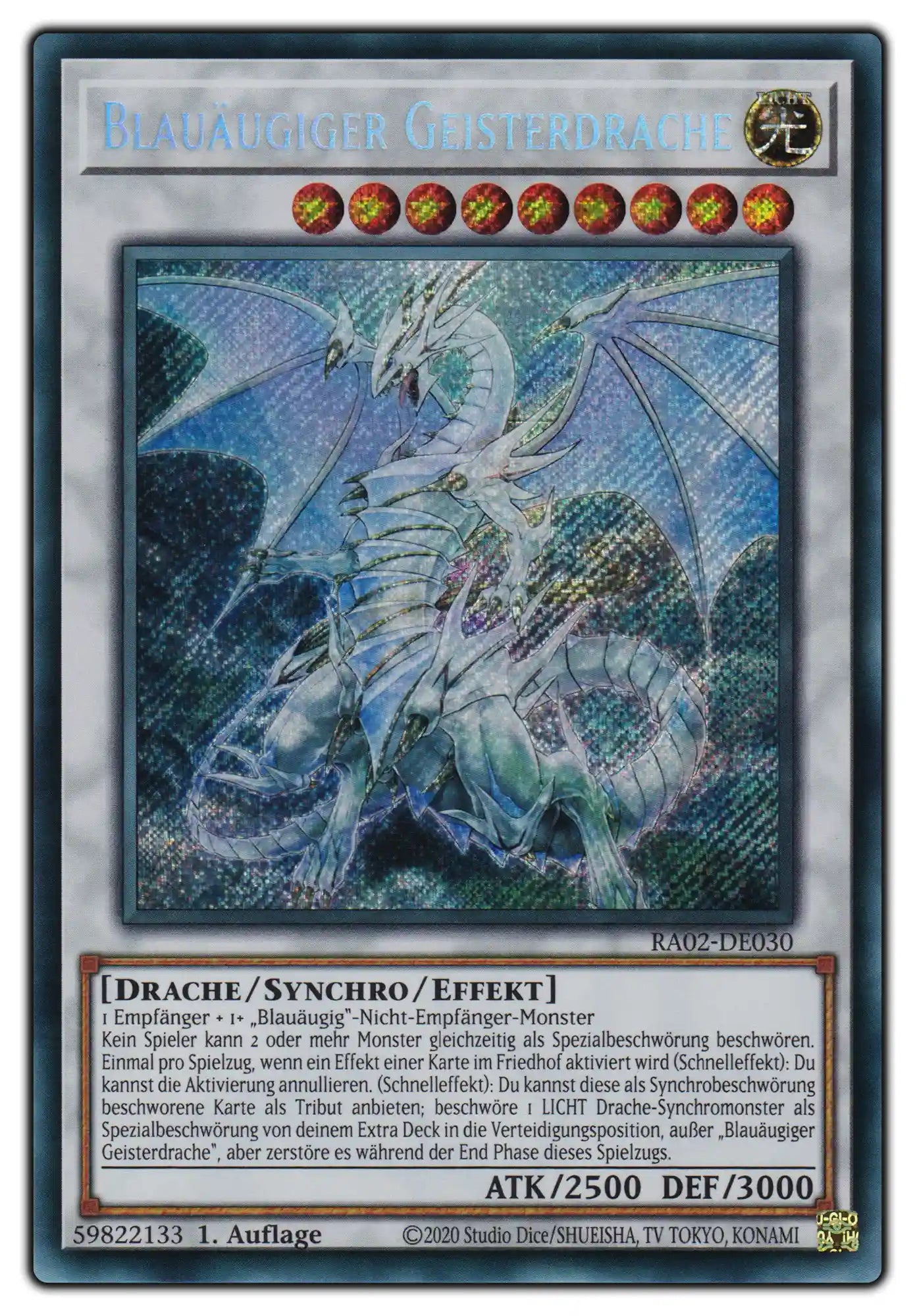 RA02-DE030 Blauäugiger Geisterdrache Secret Rare